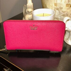 Kate Spade Fuchsia Zip-Around Wallet